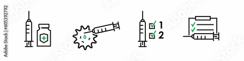 line icon vaccine covid 19 corona