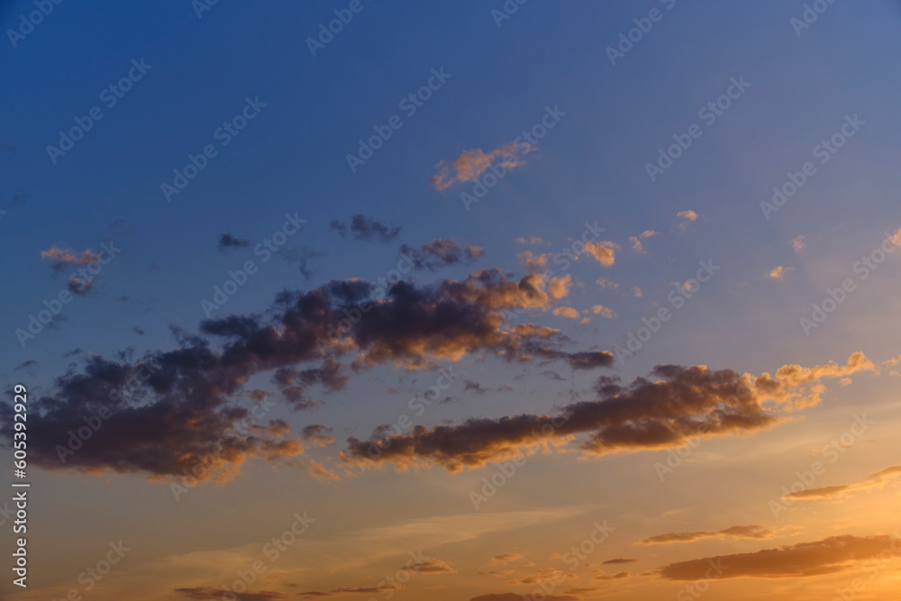 Clouds blue sky background during sunset. Clouds blue sky background during sunset.