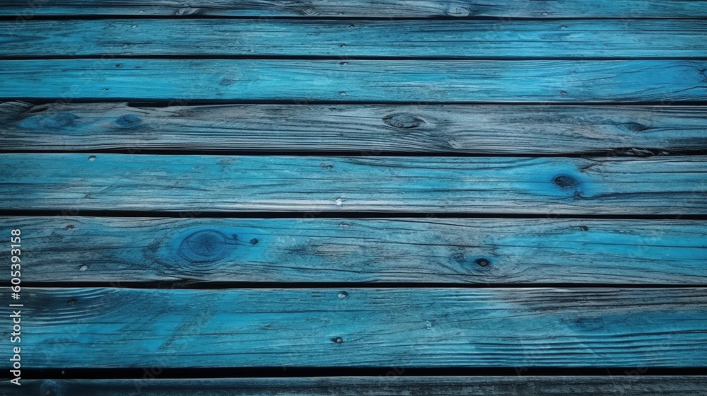 Blue wooden plank background. Generative Ai Blue wooden plank background. Generative Ai