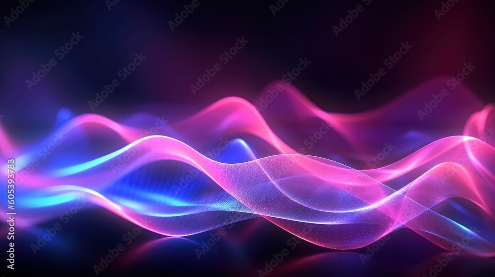 Vibrant Futuristic Abstract Background: Data Transfer made of Glowing Neon Colors with Dynamic Waving Lines and Plexus Effects Vibrant Futuristic Abstract Background: Data Transfer made of Glowing Neon Colors with Dynamic Waving Lines and Plexus Effects