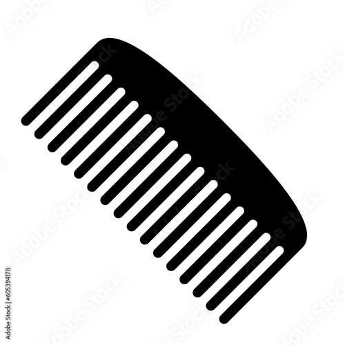 Hair combs vector icon. Hairbrush silhouette isolated on white background.