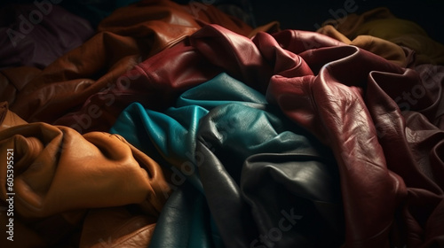 Colorful leather. Generative Ai
