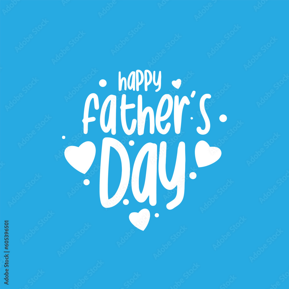 Happy Father’s Day lettering stock vector illustration 