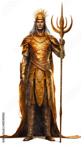 Saka warrior in a golden suit  V-VI century BC. AI generated