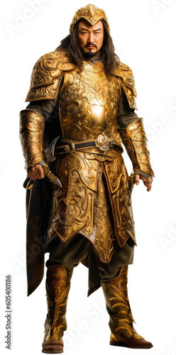 Saka warrior in a golden suit, V-VI century BC. AI generated