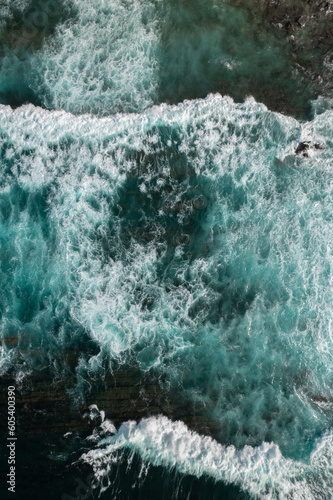 Wallpaper Mural Waves in a deep blue sea in the coast of Asturias, Spain. Torontodigital.ca
