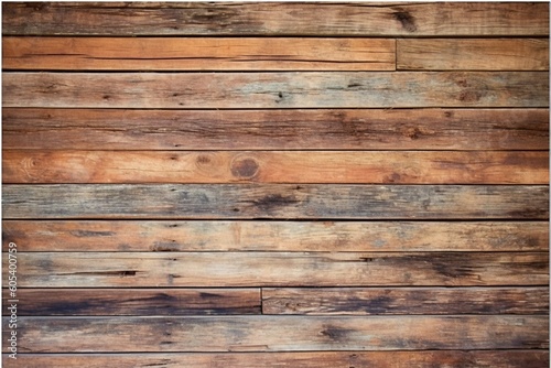 Rustic Charm: Old Brown Wooden Background with Textured Surface - AI Generative