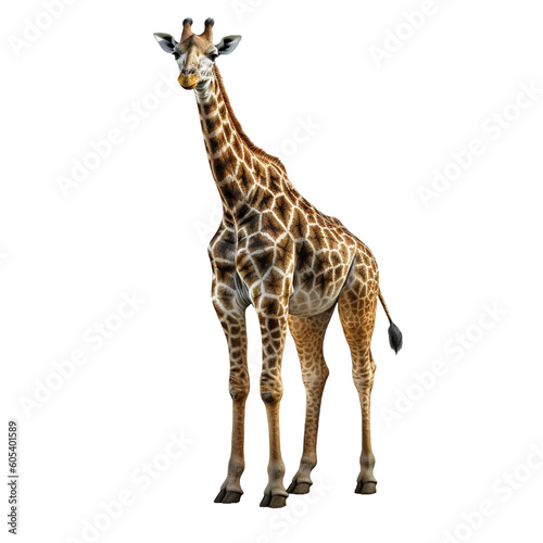 Giraffe isolate on transparent background Generative AI © mooxlabs