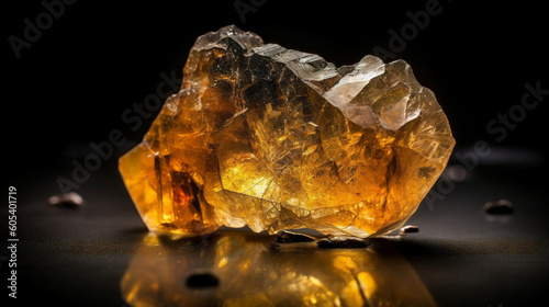 rough and unpolished citrine Generative AI