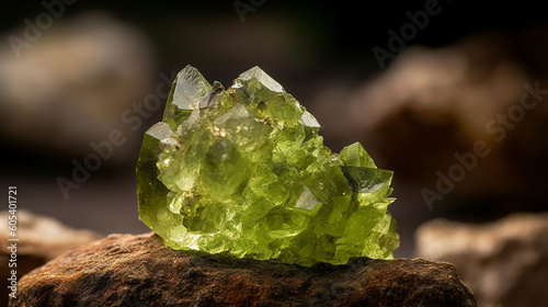 raw and unrefined peridot Generative AI