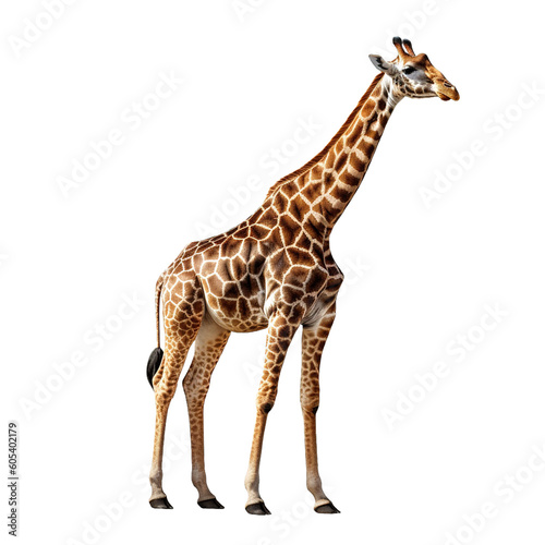 Giraffe isolate on transparent background Generative AI