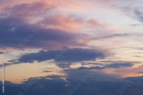 beautiful sky with clouds  at sunset © Maya Kruchancova
