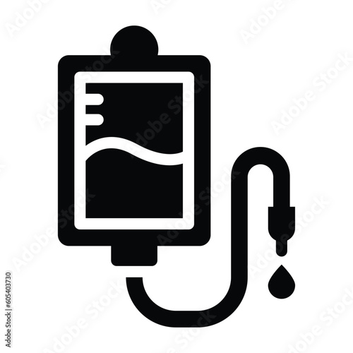 blood bag line icon illustration vector graphic