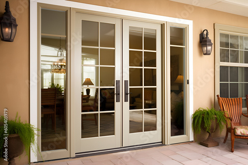 Exterior French Door, White Painted