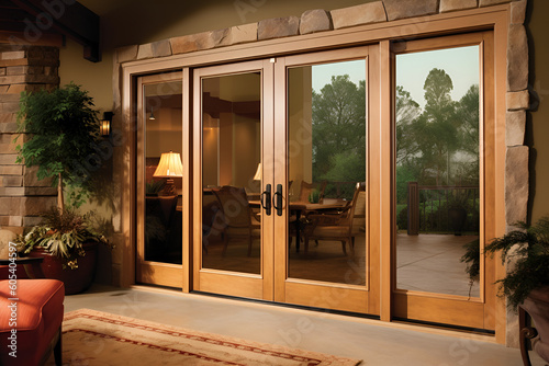 Sliding Glass Patio Door: AI Generated Image