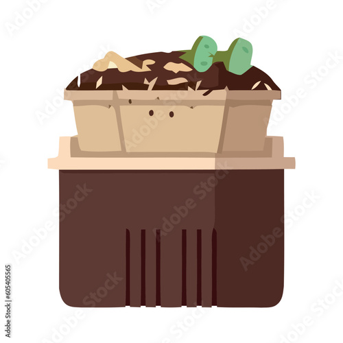 waste organic in a basket