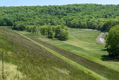 the open landscape of the quabbin  reservoir