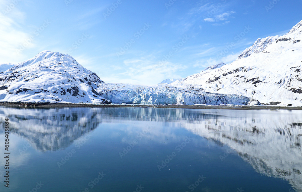 Lamplugh Glacier, Alaska. An eight mile long glacier located in Glacier Bay National Park and Preserve in the U.S. state of Alaska. 