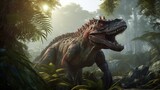 Dinosaur in the forest, Generative AI
