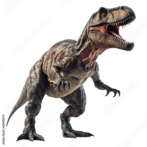 Tyrannosaurus Rex T-rex on transparent background Generative AI