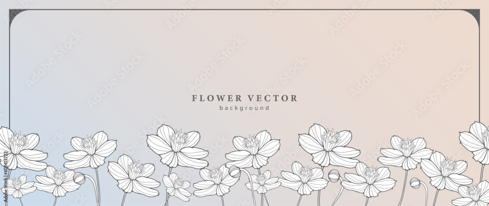 Floral gradient frame for text or photo. Floral background for decor, covers, diplomas, cards and presentations Floral gradient frame for text or photo. Floral background for decor, covers, diplomas, cards and presentations