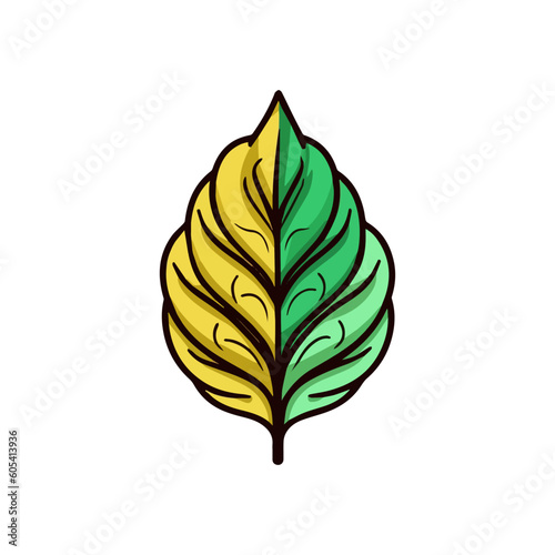 Vector illustration in simple flat style with copy space for text background with plants and leaves backdrop for greeting cards, posters, banners and placards