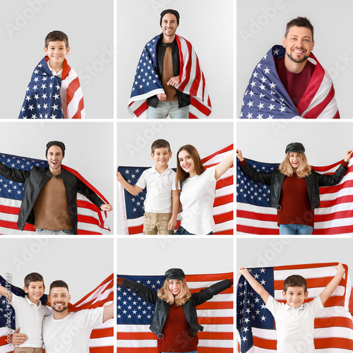 Collage of people with USA ...