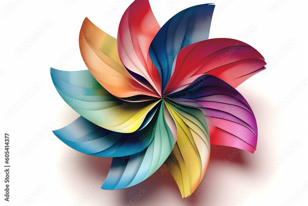 pinwheel isolated on white background. Generated by AI. pinwheel isolated on white background. Generated by AI.