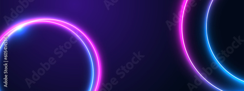Abstract glowing neon lights background vector. 