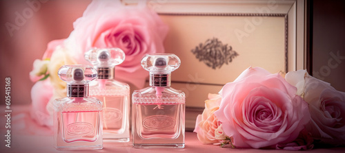 Sweet rose perfume   love romance gift anniversary   Generative Ai