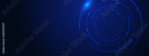 Blue abstract background, technology hi-tech futuristic template. Vector illustration