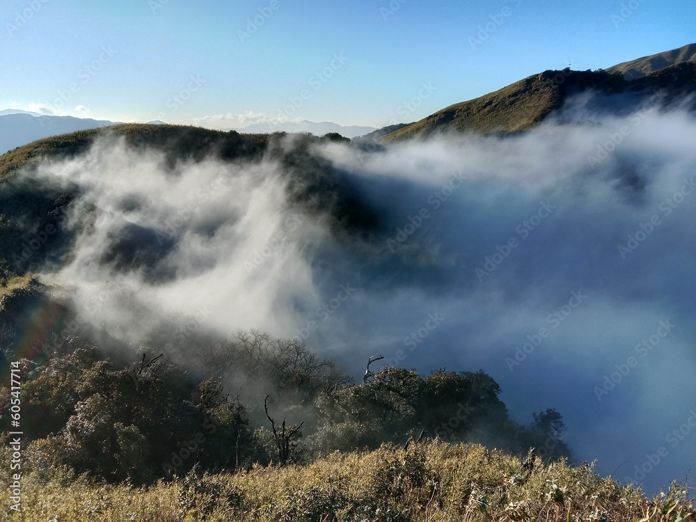 Fogs cloud on mountain 