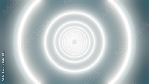 Fototapeta Naklejka Na Ścianę i Meble -  Circle neon tunnel