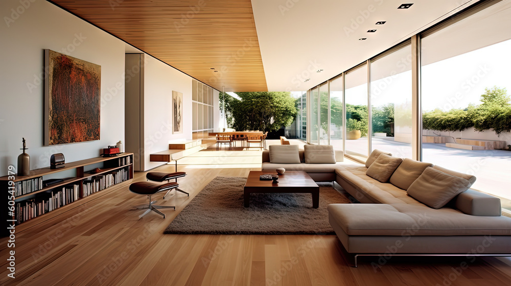 Fototapeta premium Modern,interior design- Generative AI