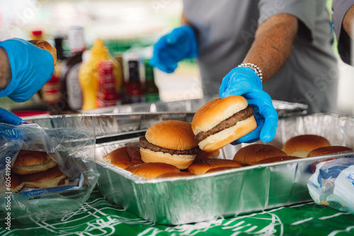 Hamburgers in Serving Tray 2