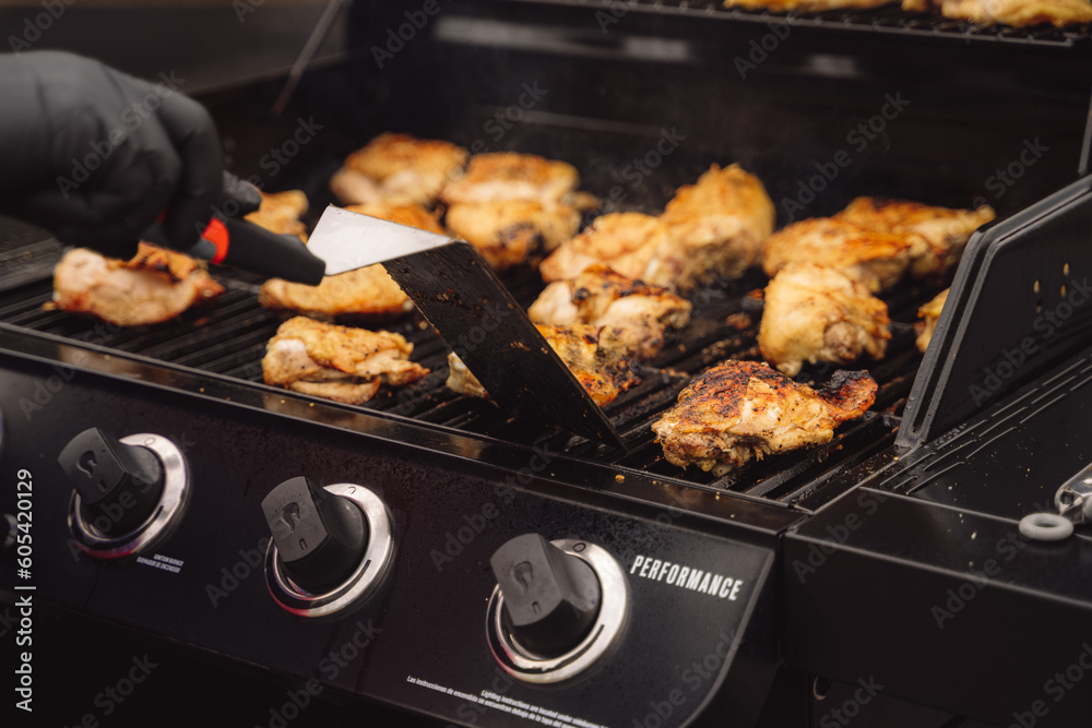 Cooking Chicken on a Hot Grill 3 Cooking Chicken on a Hot Grill 3