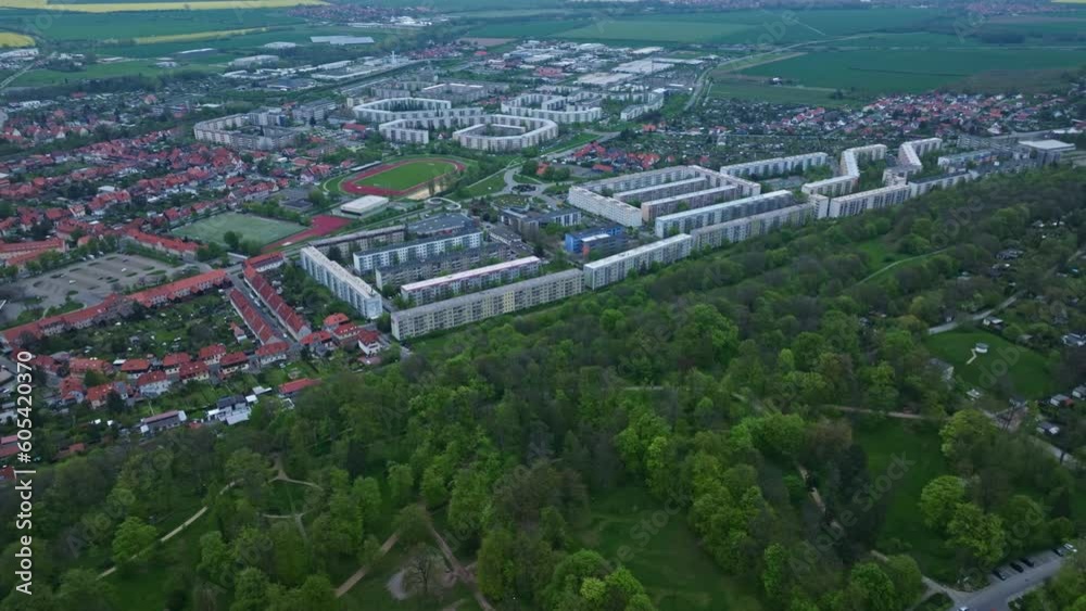Drone shot of Wernigerode . It is a town in the Harz district of central Germany Drone shot of Wernigerode . It is a town in the Harz district of central Germany