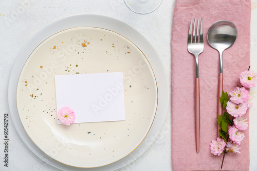 Beautiful table serving wit...