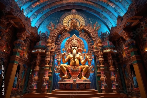 Divine Splendor: Captivating Image of Lord Ganesha, generative AI