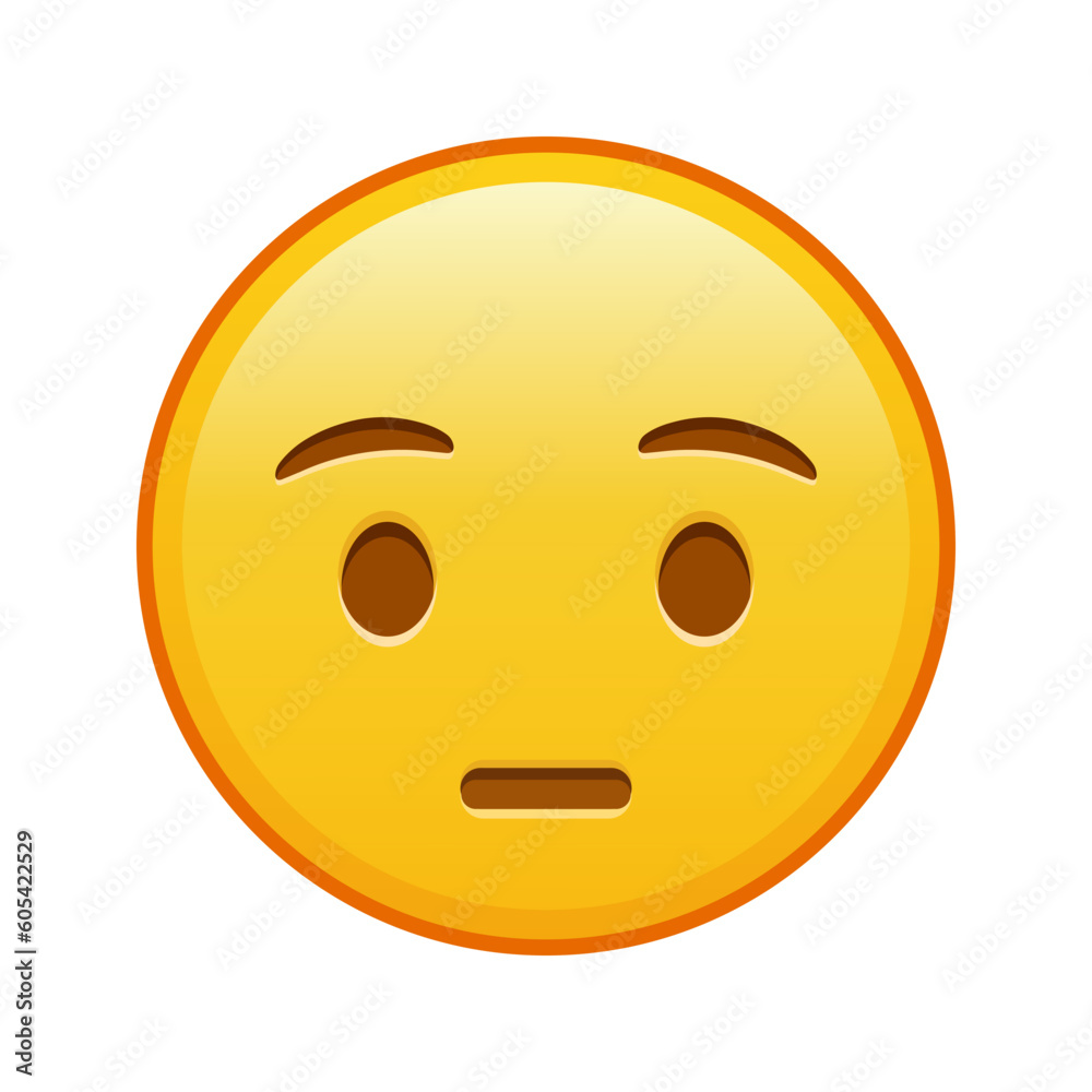 Hushed face Large size of yellow emoji smile Hushed face Large size of yellow emoji smile
