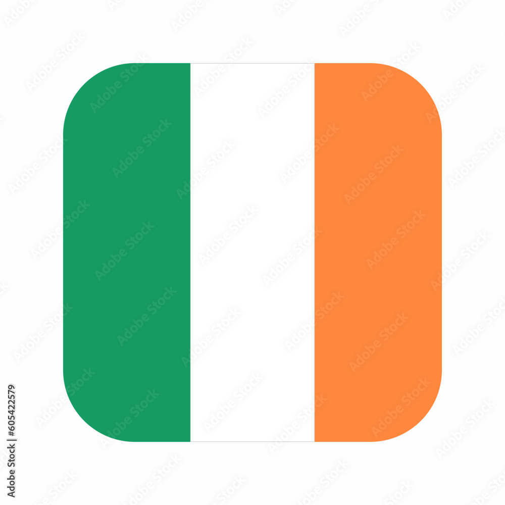 Ireland flag simple illustration for independence day or election