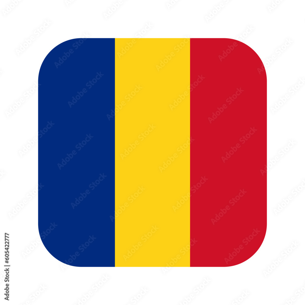 Fototapeta premium Romania flag simple illustration for independence day or election