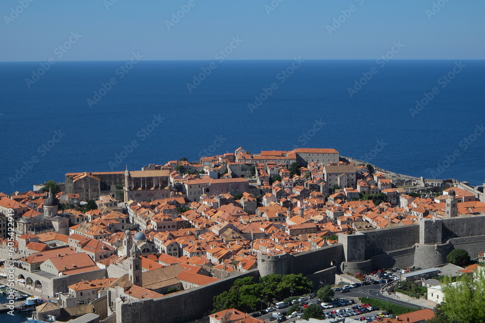 Panoramic view of old town. Dubrovnik, Croatia.