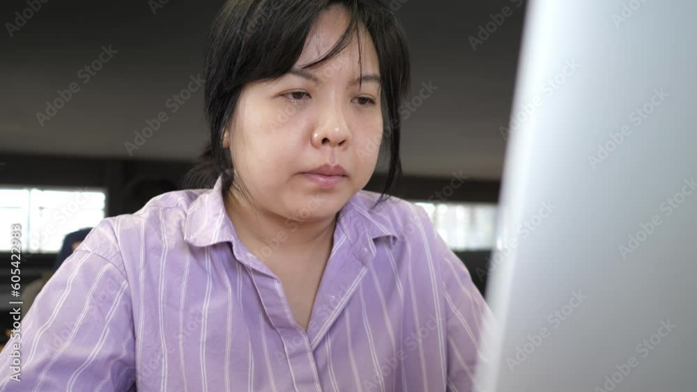 Selective focus, Hands of young adult woman use laptop computer in outdoors coffee shop Selective focus, Hands of young adult woman use laptop computer in outdoors coffee shop