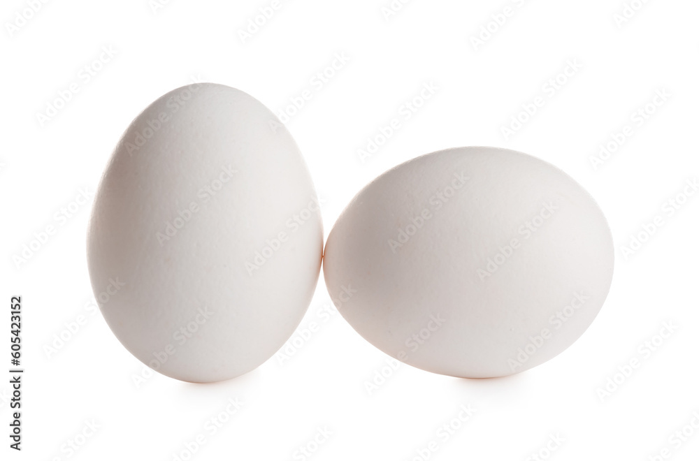 Hen eggs isolated on white background Hen eggs isolated on white background