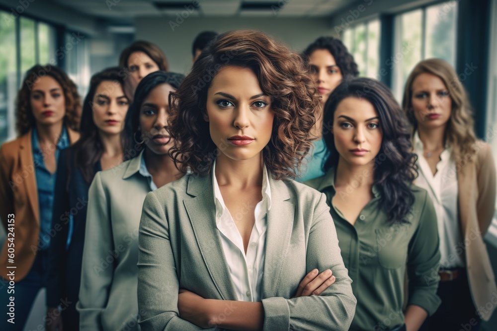 Fototapeta premium An illustration of a group of business people , AI Generated