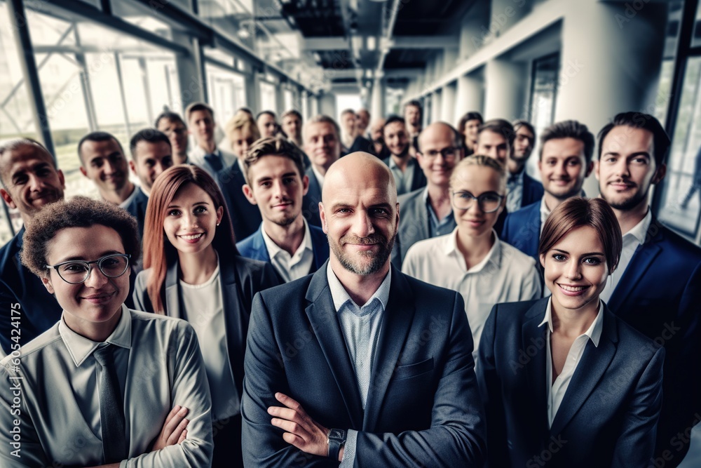 An illustration of a group of business people , AI Generated An illustration of a group of business people , AI Generated