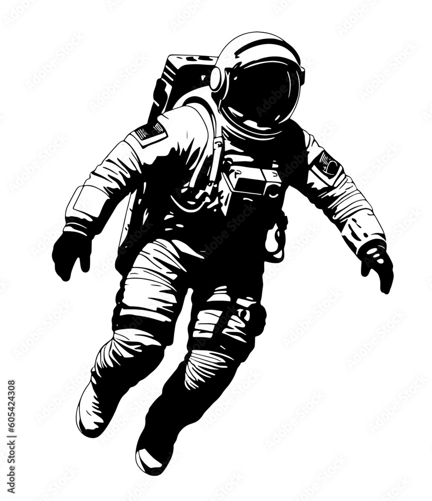 Astronaut isolated on white	