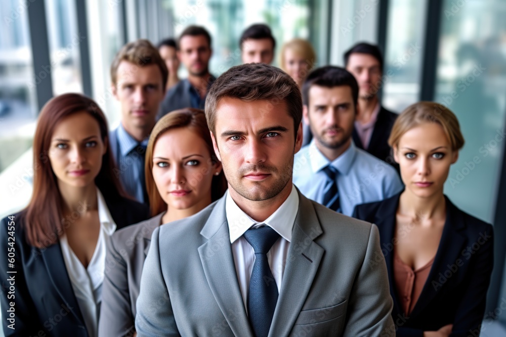 An illustration of a group of business people , AI Generated An illustration of a group of business people , AI Generated
