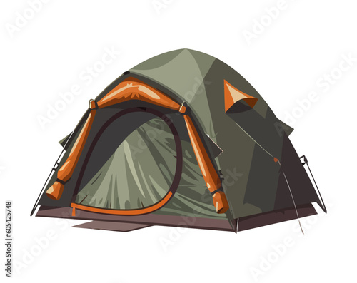 camping tent on white background